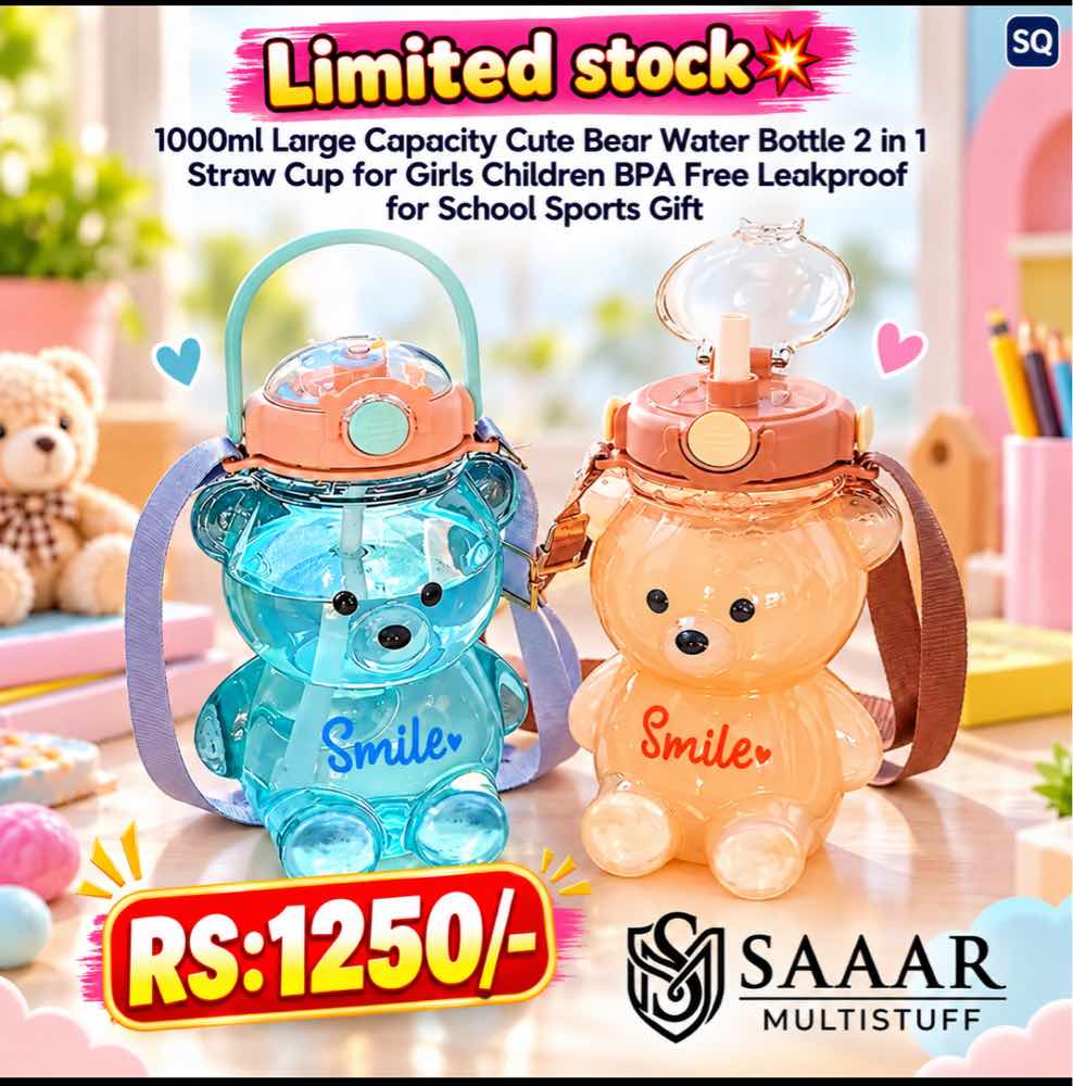 Bear water bottles for Kids 1000ml