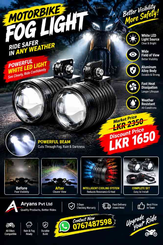 Motorbikes fog lights