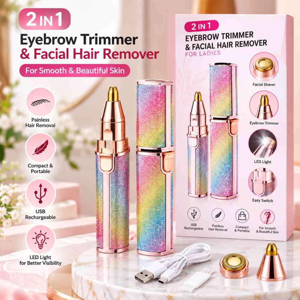 Electric Eyebrow Trimmer & Facial Hair Remover